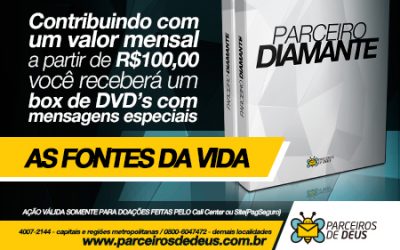 Seja Parceiro de Deus Diamante e ganhe o box de mensagens “As fontes da Vida”, do Bispo Rodovalho